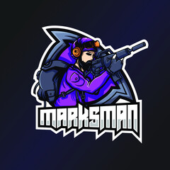Marksman Esports Logo. Soldier Logo. Esport Team Logo. Streamer Gaming Logo. Gaming Creator House Illustrator. Streamer Emblem. Soldier Illustrator. Game Content Symbol.