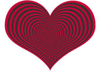Lovely heart shape black and red background