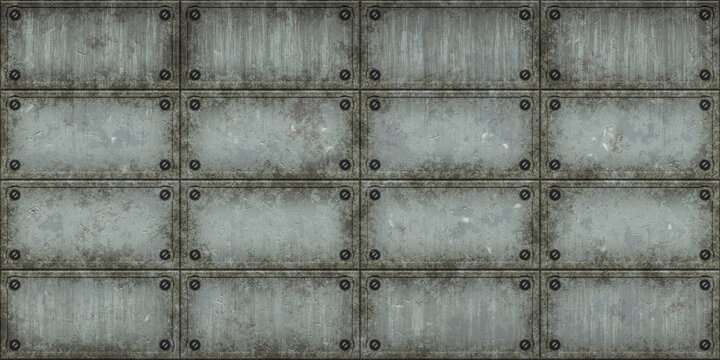 Old metal plate background.Grunge metal scratches texture.Steampunk surface.
