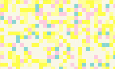 Abstract square pixel mosaic colorful background geometric seamless pattern in pastel colors. 8 bit