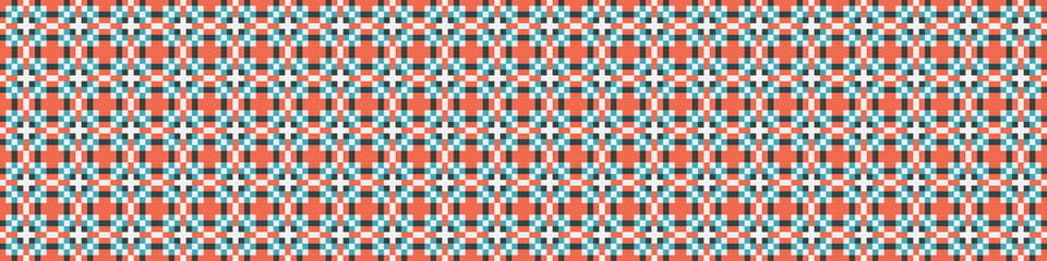 Fototapeta premium Abstract Cross Pattern Dots Logo generative computational art illustration