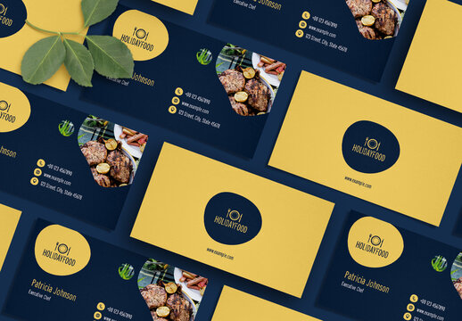Food Business Card Layout