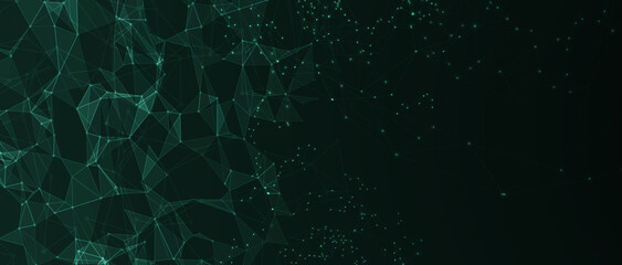 Artificial intelligence. Technology web background. Virtual concept