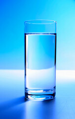 Studio shot of glass with water