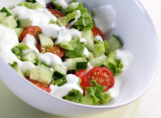 Close up of salad in bowl