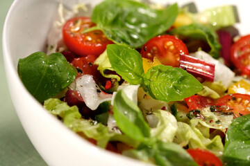 Close up of spring salad