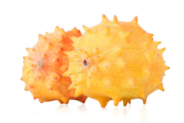 Studio shot of kiwano on white background