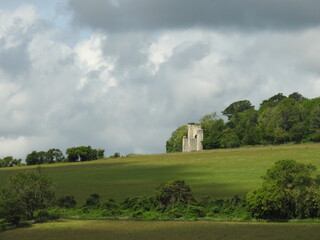 Ruins of buildings on the hill