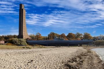 LABOE, GERMANY - Nov 08, 2020: Huge world war monument at the beach of Laboe in Germany © Michael Piepgras/Wirestock