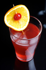 Close up of drink - studio shot