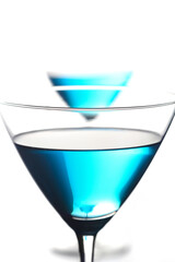 Close up of blue curacao drink