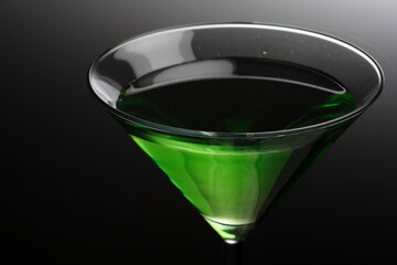 Studio shot of drink in martini glass