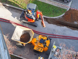 travaux de voirie, chantier