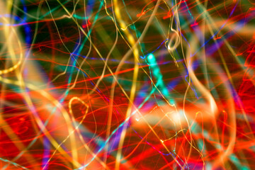 Light chaos - long exposure with Christmas lights