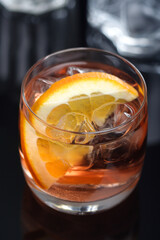 Close-up of beverage with ice