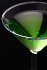 Close up of drink in martini glasses