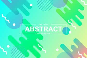 Unique light design with dynamic shapes in memphis style. Colorful bright background for landing page, banner or wallpaper. Wavy composition, graphic presentation with header vector Illustration.