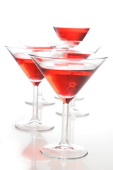 Studio shot of drink in martini glass