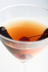 Studio shot of drink in martini glass