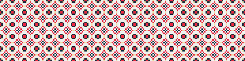 Fototapeta premium Abstract Cross Pattern Dots Logo generative computational art illustration