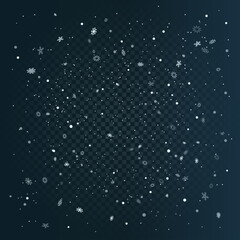 Christmas snowfalls dark blue template