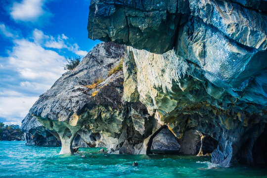 Marble Cathedral at Puerto Rio Tranquilo, Patagonia - Chile.