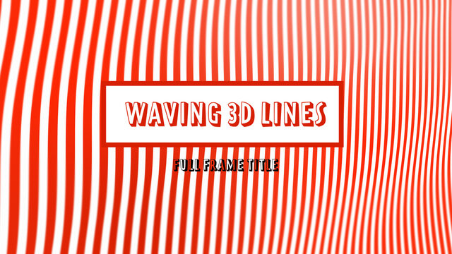 Waving 3D Lines Full Frame Title