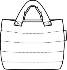 Flat sketch bag design for girls.