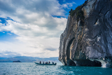 Marble Cathedral at Puerto Rio Tranquilo, Patagonia - Chile.