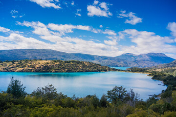 Naklejka na ściany i meble General Carrera Lake, Carretera Austral, Patagonia - Chile.