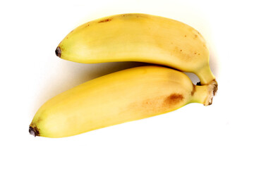 Studio shot of bananas on white background