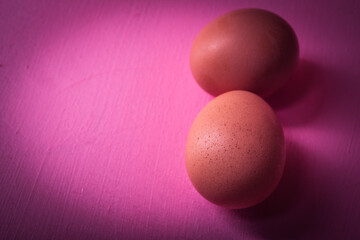 Hugge style- chicken egg is prepared for cooking