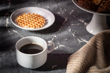 Dark food photo- on a black background