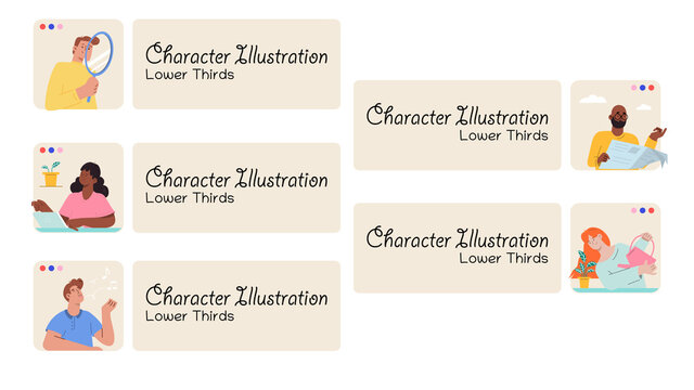Character Illustration Lower Thirds