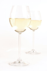 Glas of white wine - studio shot