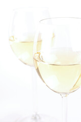 Glas of white wine - studio shot