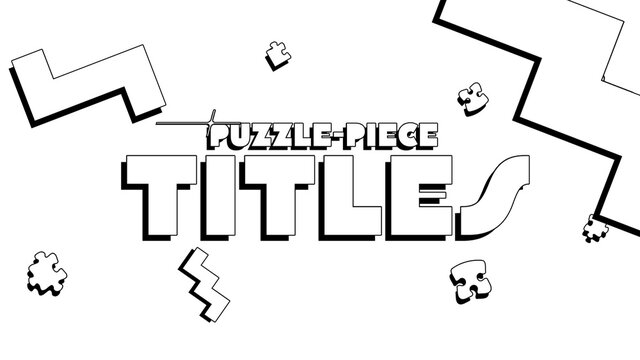 Black and White Puzzle Piece Title