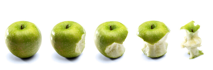 Apples on white background  - close-up
