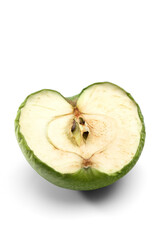 Apple on white background - close-up