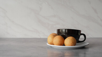 Colombian Christmas buñuelos typical Latin American traditional food for Christmas dinner