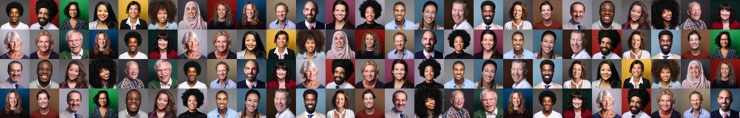Group of beautiful people in front of a background
