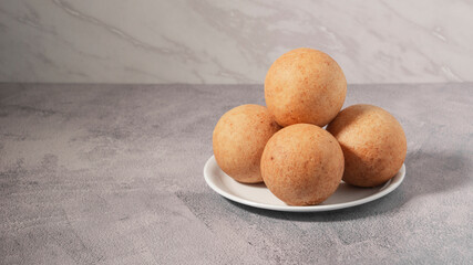 Colombian Christmas buñuelos typical Latin American traditional food for Christmas dinner