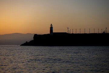 lighthouse at sunset