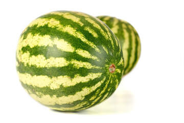 Three water melons on white background