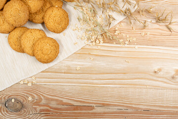 Thin Oatmeal Cookies, Healthy Cereal Crackers with Chocolate