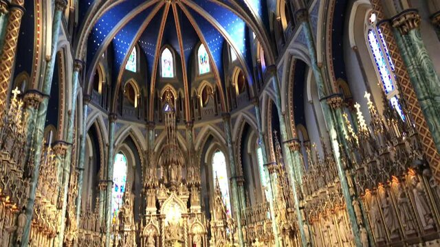 Interior view of a beautiful Catholic church