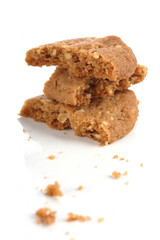 Cookies on white background- studio shot