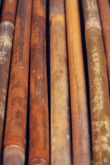 Wooden mat close-up - texture