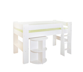 White baby bed loft isolated on white background