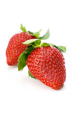 Strawbwrry on white background - close-up